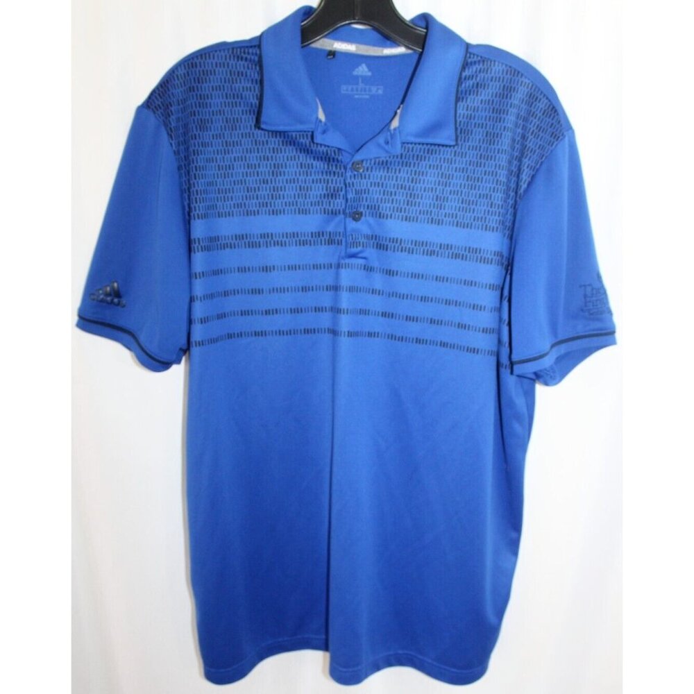 Adidas Mens Blue Short Sleeve Golf Polo Shirt L The First Tee Logo